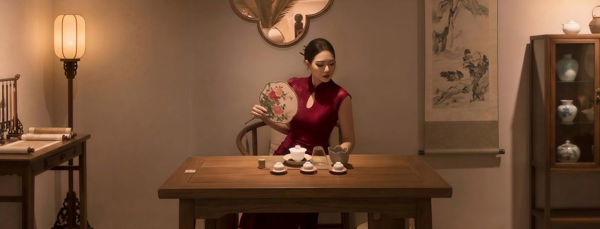 Tea Ceremony Qipao - Vermillion Muse