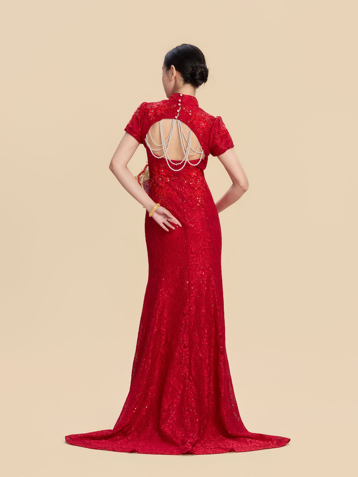 Amelia Bespoke Qipao - Red Mermaid Wedding Cheongsam