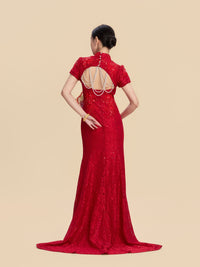 Amelia Bespoke Qipao - Red Mermaid Wedding Cheongsam