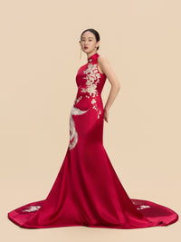 Ann Bespoke Qipao - Phoenix and Floral Chinese Dress Cheongsam