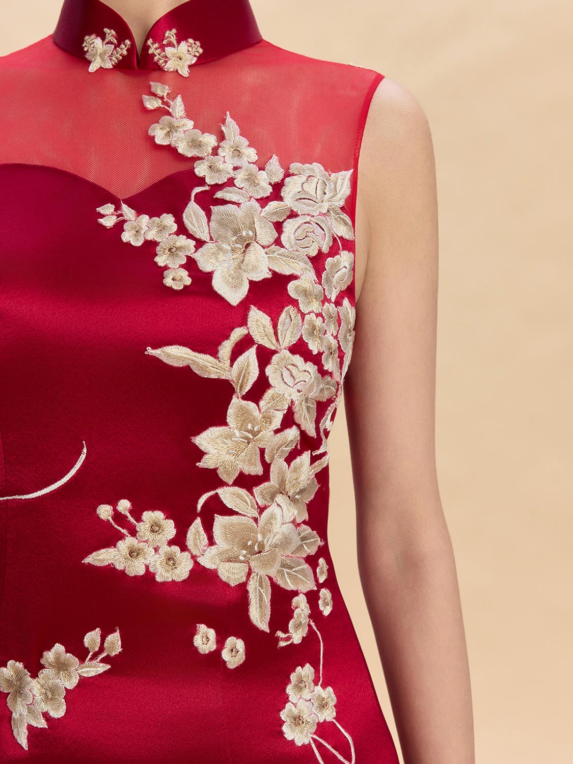 Ann Bespoke Qipao - Phoenix and Floral Chinese Dress Cheongsam