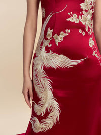 Ann Bespoke Qipao - Phoenix and Floral Chinese Dress Cheongsam