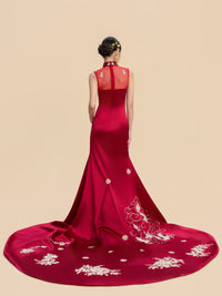 Ann Bespoke Qipao - Phoenix and Floral Chinese Dress Cheongsam