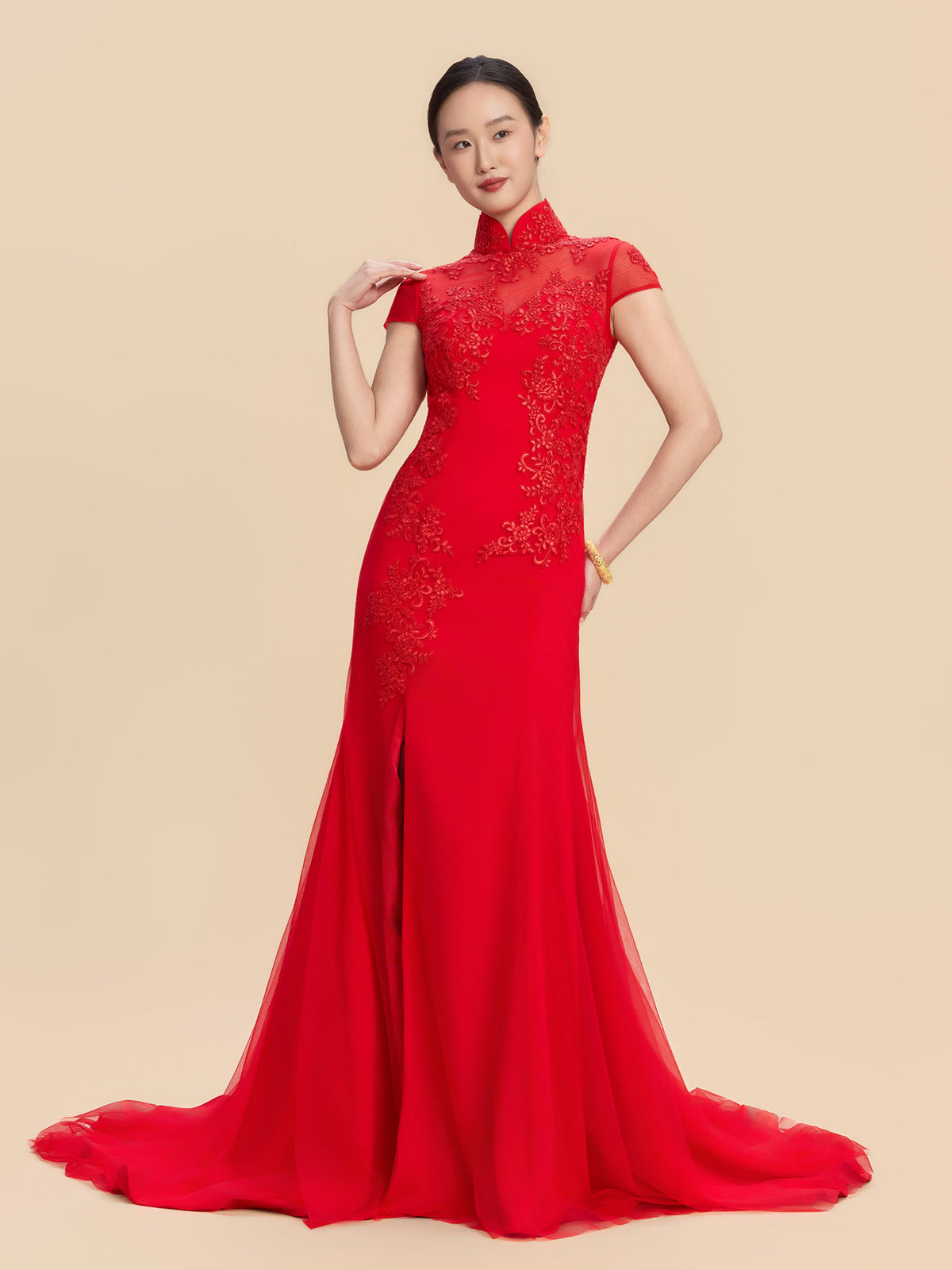 Aretha Bespoke Qipao - Chinese Wedding Dress Cheongsam