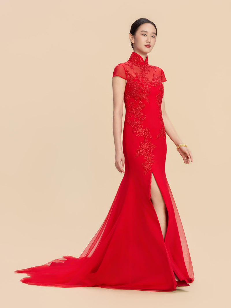 Aretha Bespoke Qipao - Chinese Wedding Dress Cheongsam