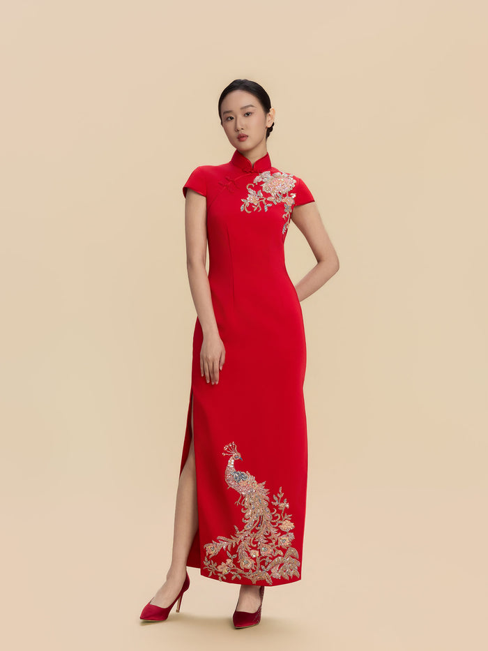 Barbara Bespoke Qipao - Red Chinese Wedding Cheongsam
