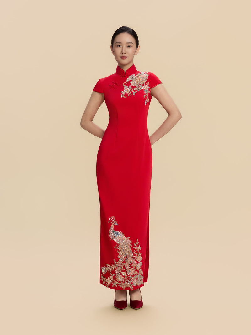 Barbara Bespoke Qipao - Red Chinese Wedding Cheongsam