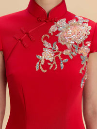 Barbara Bespoke Qipao - Red Chinese Wedding Cheongsam