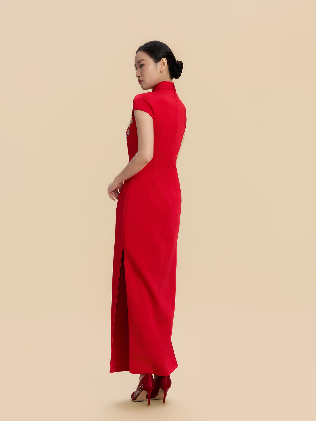 Barbara Bespoke Qipao - Red Chinese Wedding Cheongsam