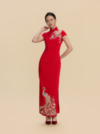 Barbara Bespoke Qipao - Red Chinese Wedding Cheongsam