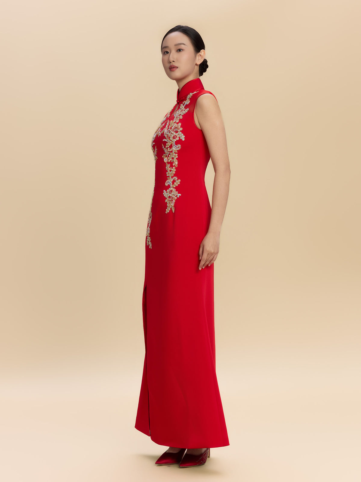 Bertha Bespoke Qipao - High-End Satin Fishtail Cheongsam
