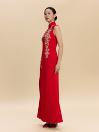 Bertha Bespoke Qipao - High-End Satin Fishtail Cheongsam