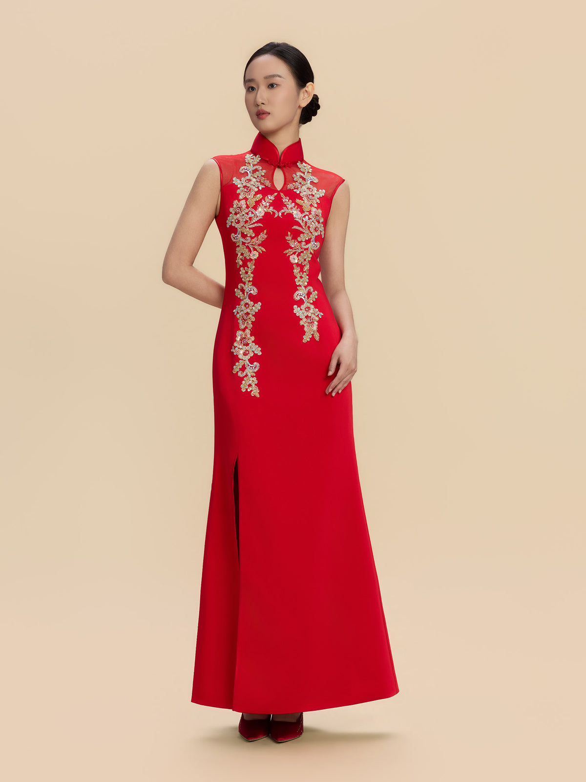 Bertha Bespoke Qipao - High-End Satin Fishtail Cheongsam