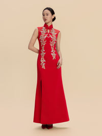 Bertha Bespoke Qipao - High-End Satin Fishtail Cheongsam