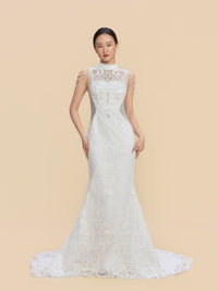 Clarice Bespoke Qipao - New Chinese Style White A-line Cheongsam