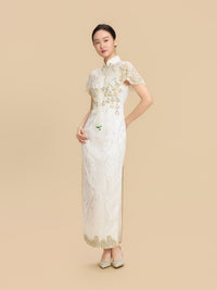 Eileen Bespoke Qipao - Morden Style Sequins Lace Cheongsam