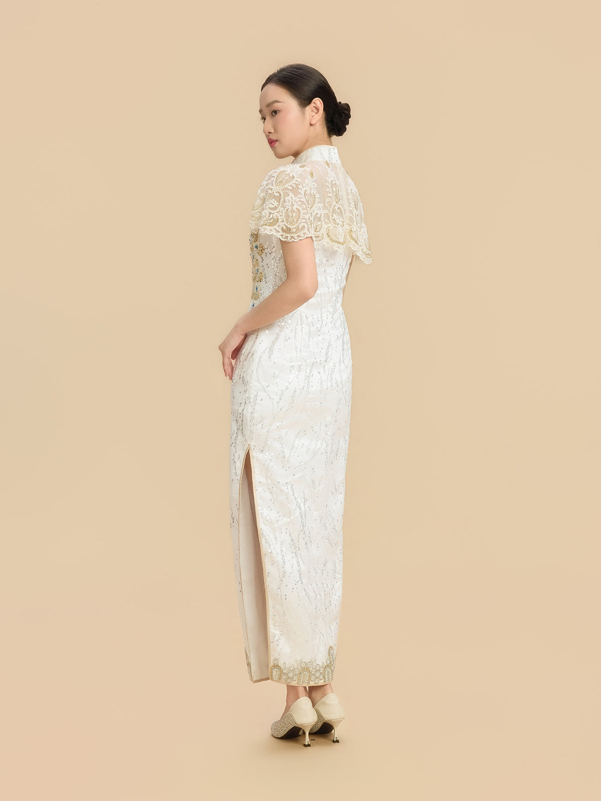 Eileen Bespoke Qipao - Morden Style Sequins Lace Cheongsam