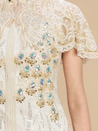 Eileen Bespoke Qipao - Morden Style Sequins Lace Cheongsam