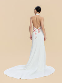 Florence Bespoke Qipao - White Halter Mermaid Wedding Cheongsam