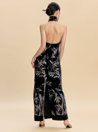 Grace Bespoke Qipao - Black Velvet Modern Cheongsam