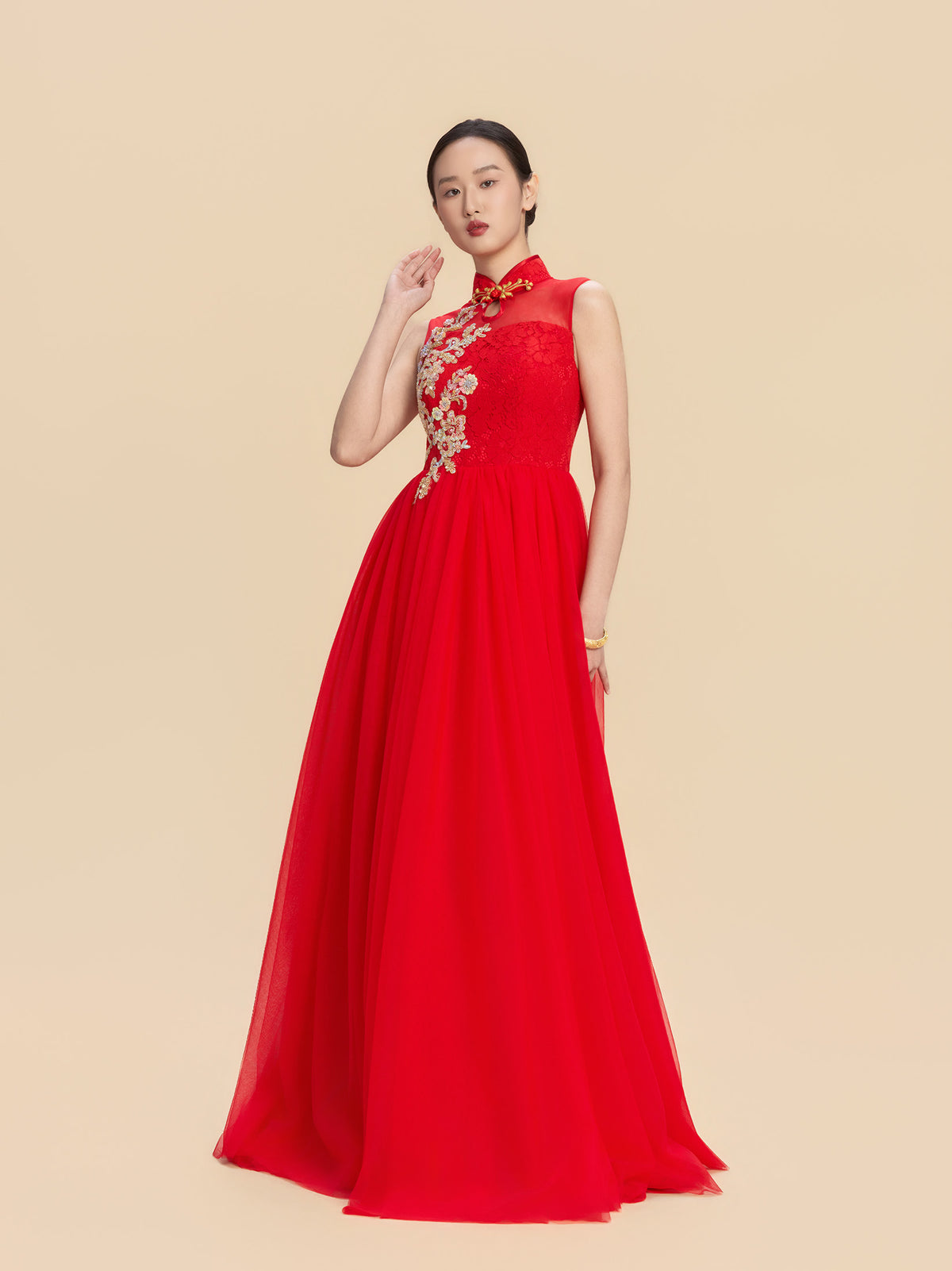Maggie Bespoke Qipao - Red Chinese Wedding Dress Cheongsam