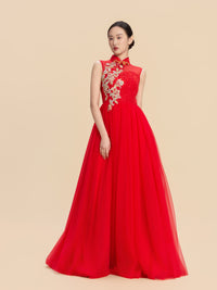 Maggie Bespoke Qipao - Red Chinese Wedding Dress Cheongsam