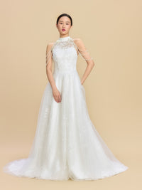 Mary Bespoke Qipao - New Chinese Style White A-line Cheongsam
