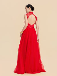 Niki Bespoke Qipao - Red Chinese Wedding Dress Cheongsam
