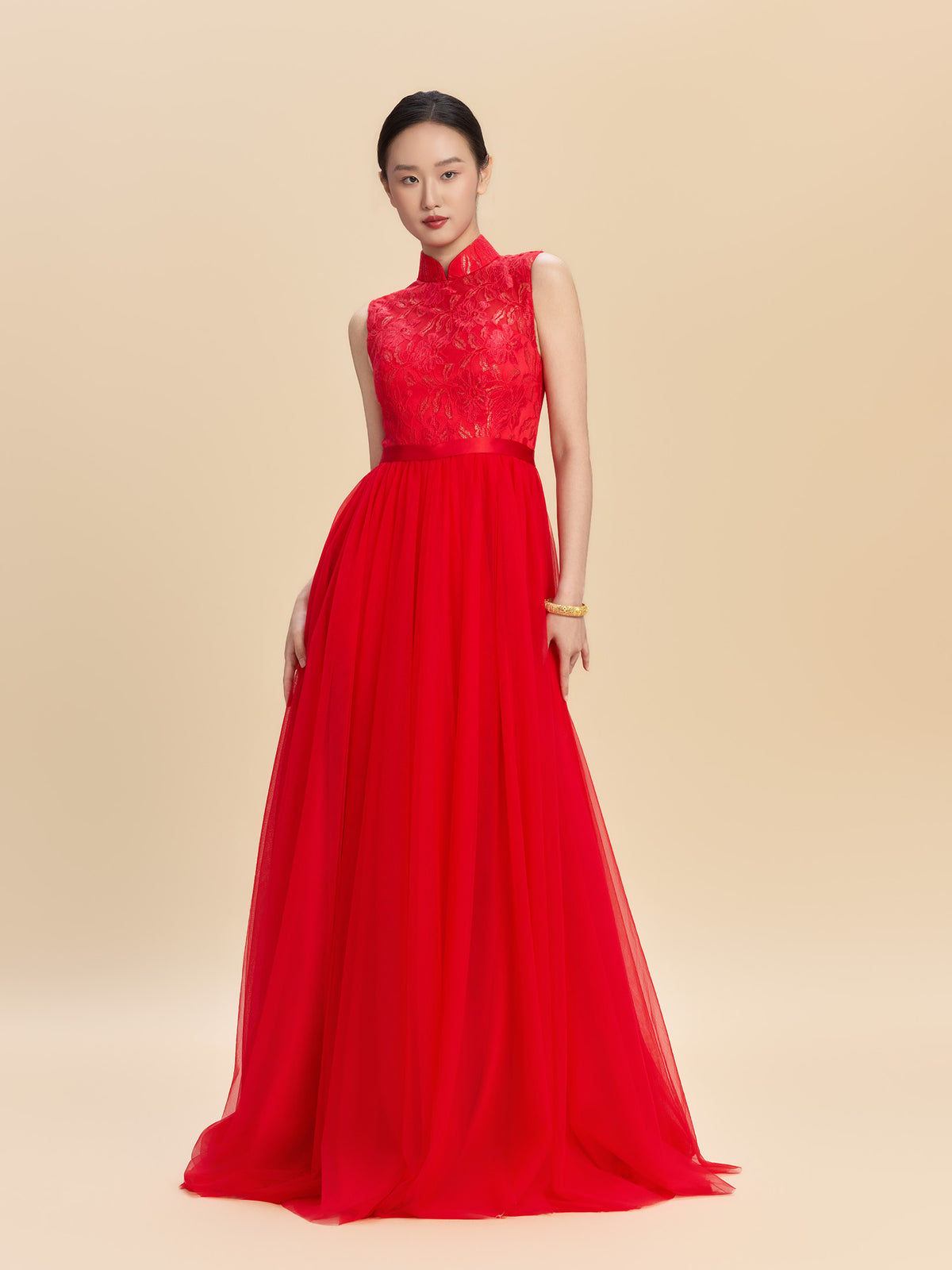 Niki Bespoke Qipao - Red Chinese Wedding Dress Cheongsam