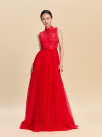Niki Bespoke Qipao - Red Chinese Wedding Dress Cheongsam