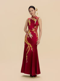 Olympe Bespoke Qipao - Phoenix Embroidery Wedding Cheongsam
