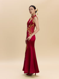 Olympe Bespoke Qipao - Phoenix Embroidery Wedding Cheongsam