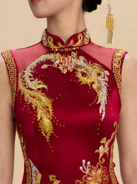 Olympe Bespoke Qipao - Phoenix Embroidery Wedding Cheongsam