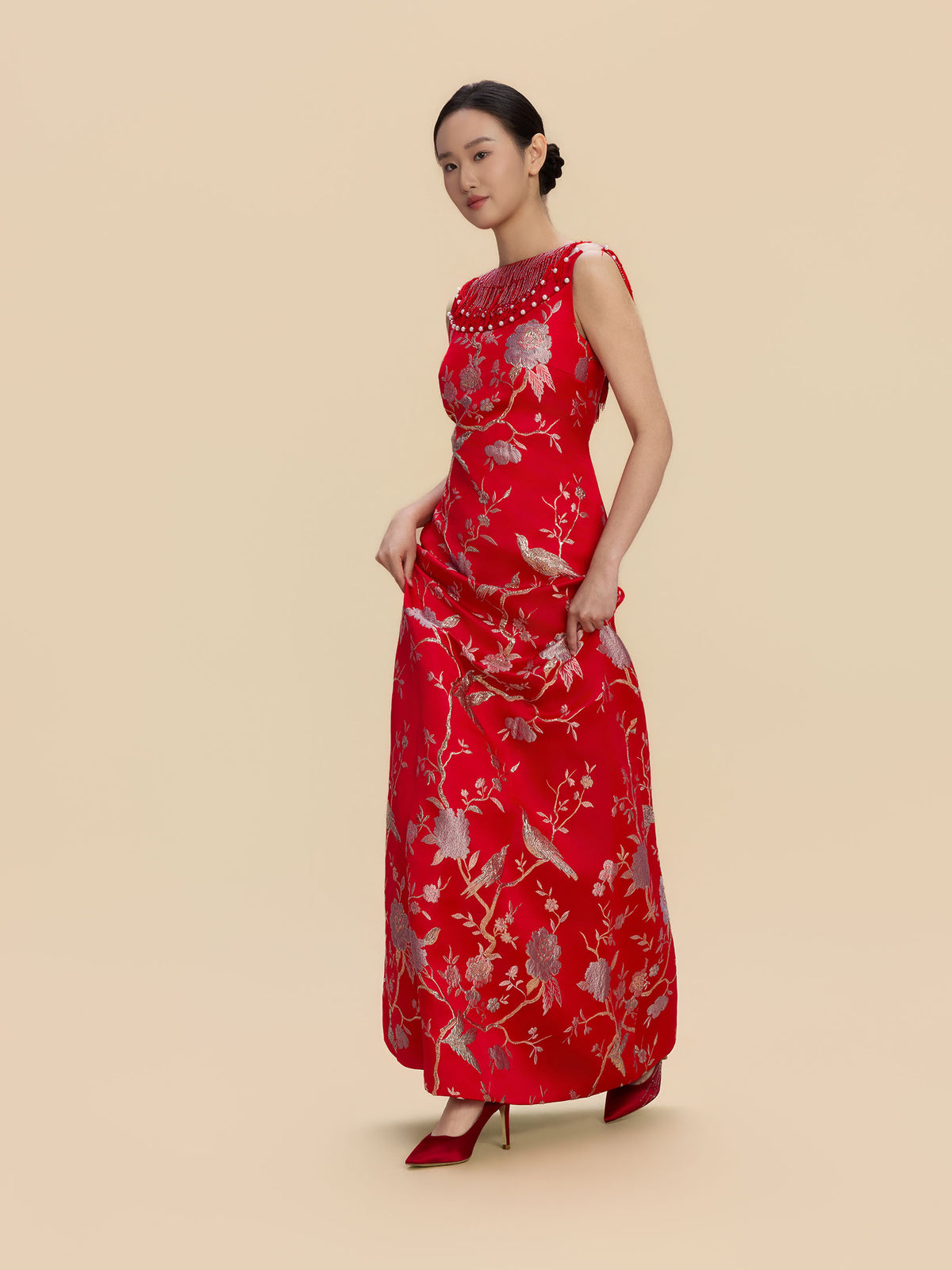 Tamara Bespoke Qipao - New Chinese Style Backless Wedding Cheongsam