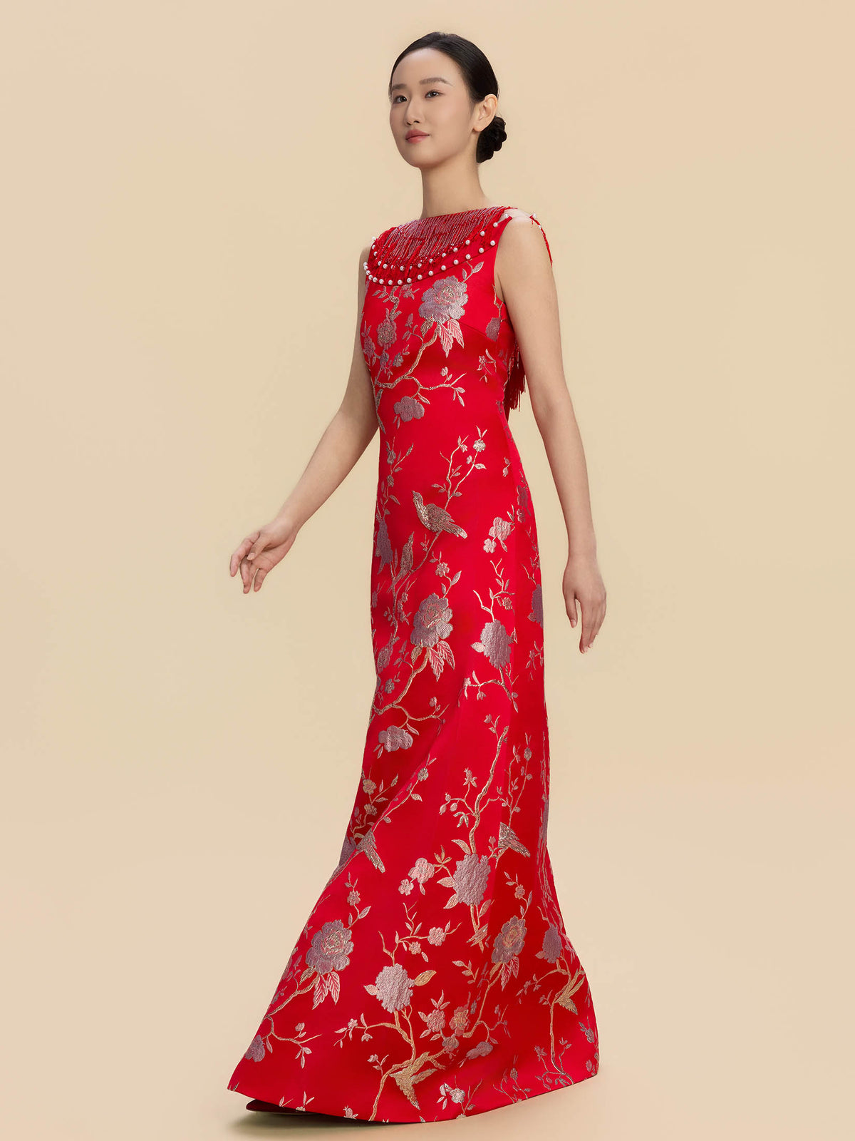 Tamara Bespoke Qipao - New Chinese Style Backless Wedding Cheongsam