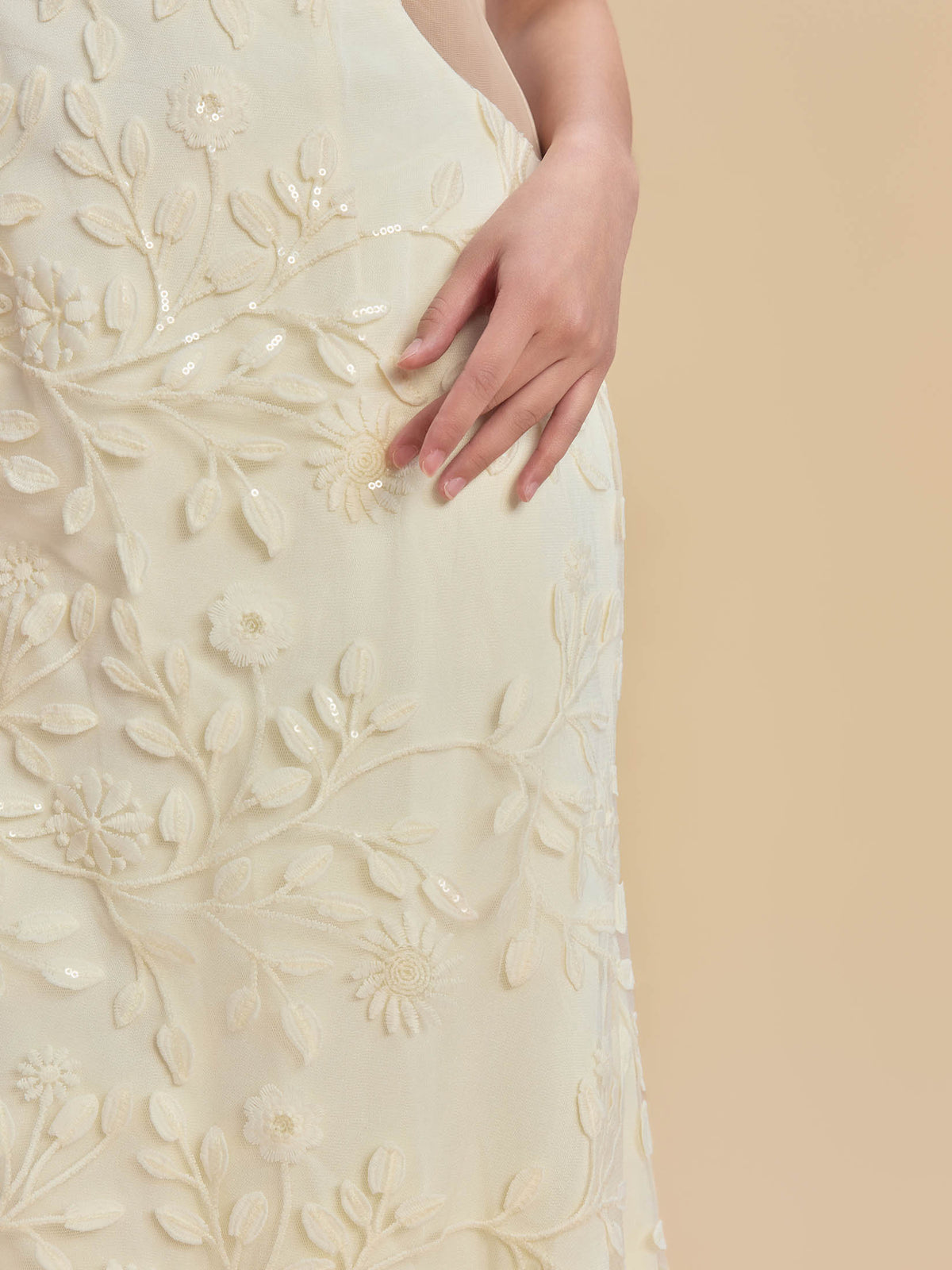 Virginia Bespoke Qipao - Champagne Mermaid Cheongsam
